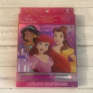 Shimmer Palettes with Mirror / 8 Shades / 1 Brush / Mirror / Disney Princesses